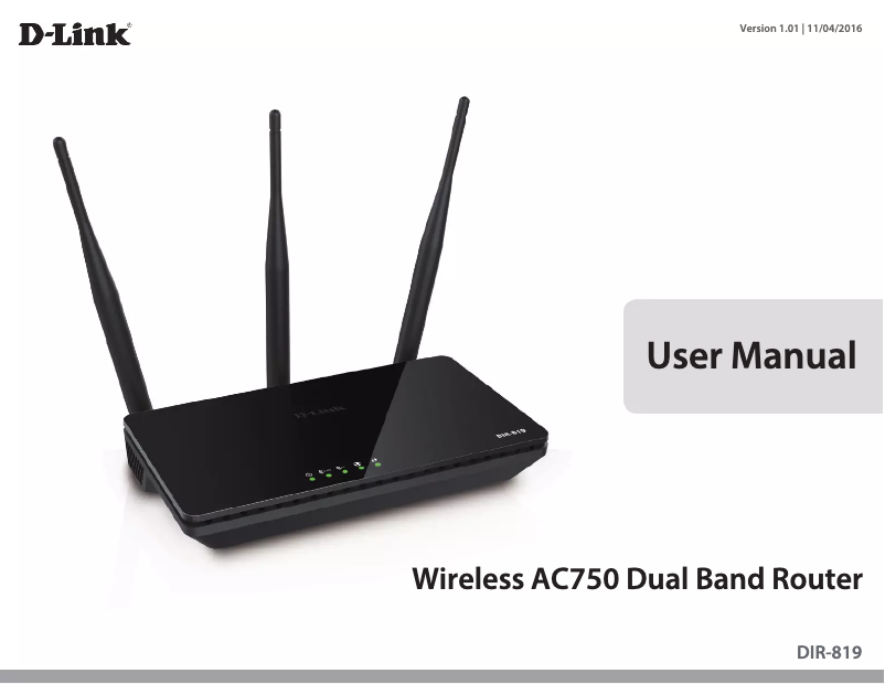 First page image of the manual for DIR-819