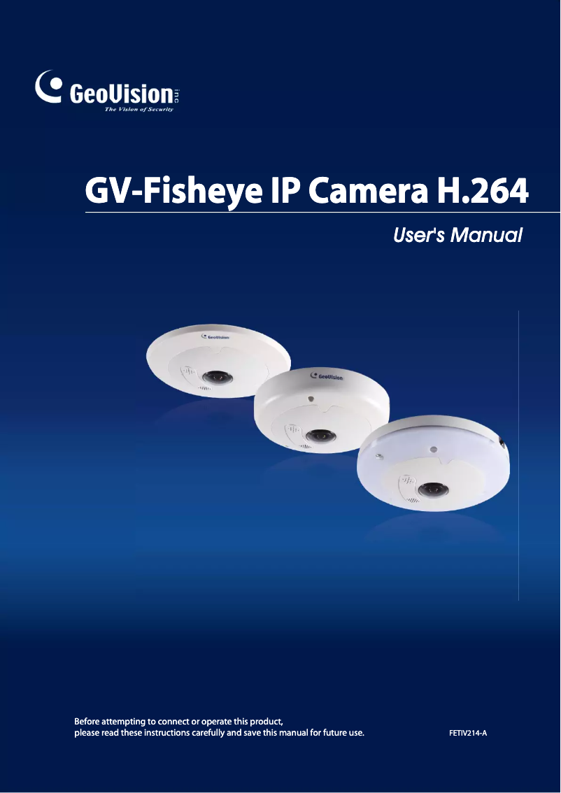 Page 1 of the manual User Manual Geovision GV-FE3403