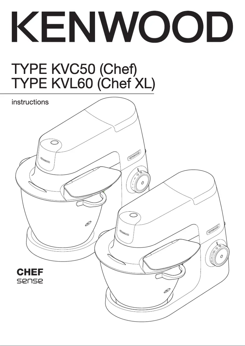 Page 1 of the manual User Manual Kenwood Chef XL Elite KVL6300S
