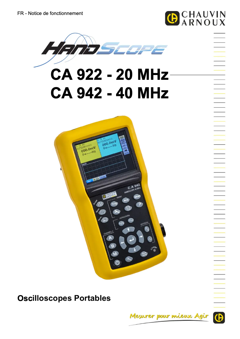 First page image of the manual for C.A 922