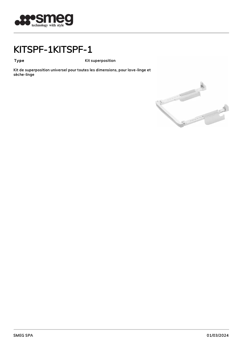 First page image of the manual for KITSPF-1