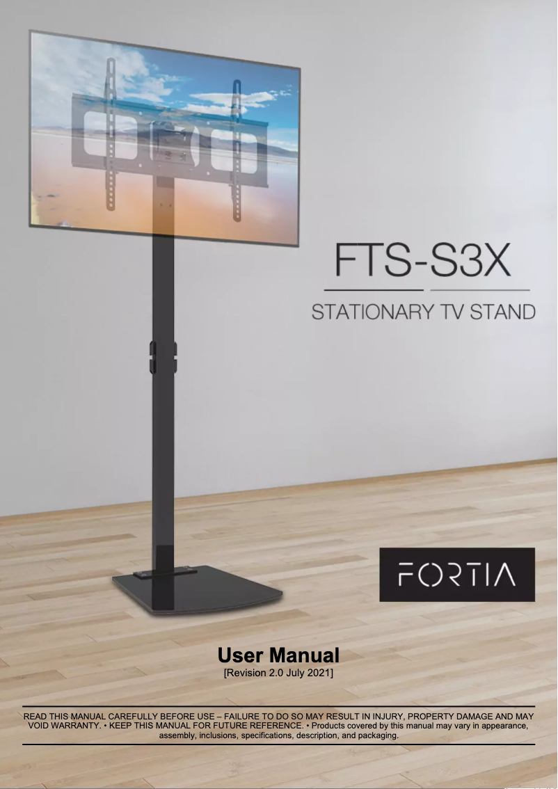 First page image of the manual for FTS-S3X