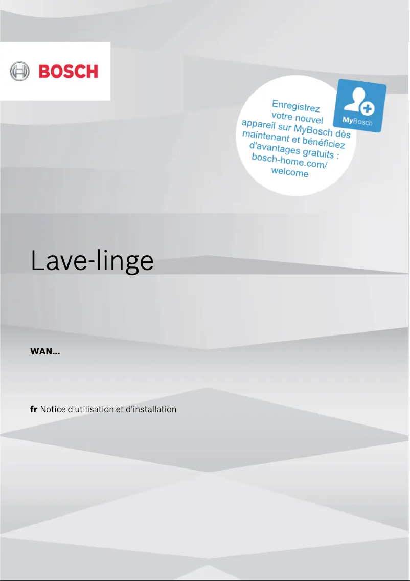 Page 1 of the manual User Manual Bosch Serie 4 WAN28107FF