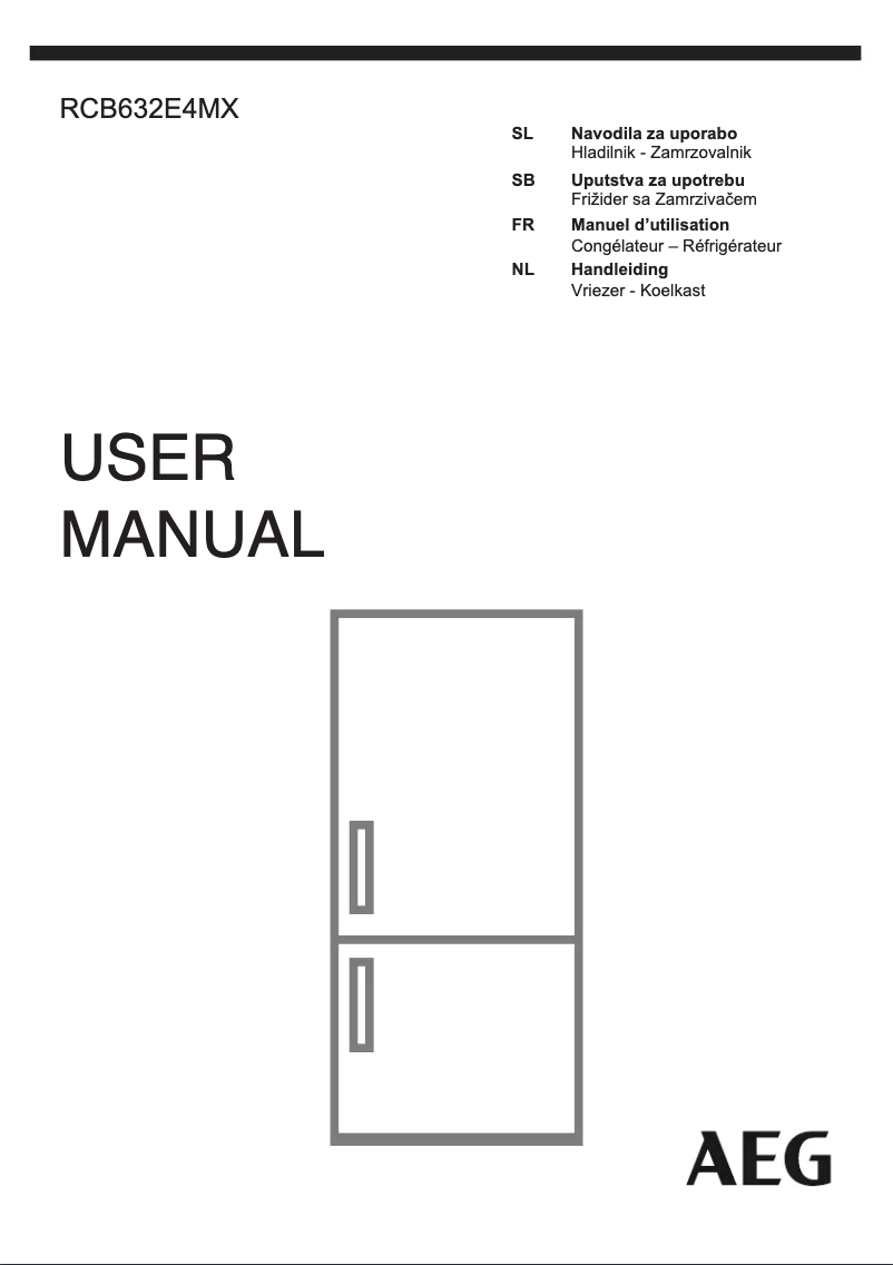 Page 1 of the manual User Manual AEG RCB632E4MX