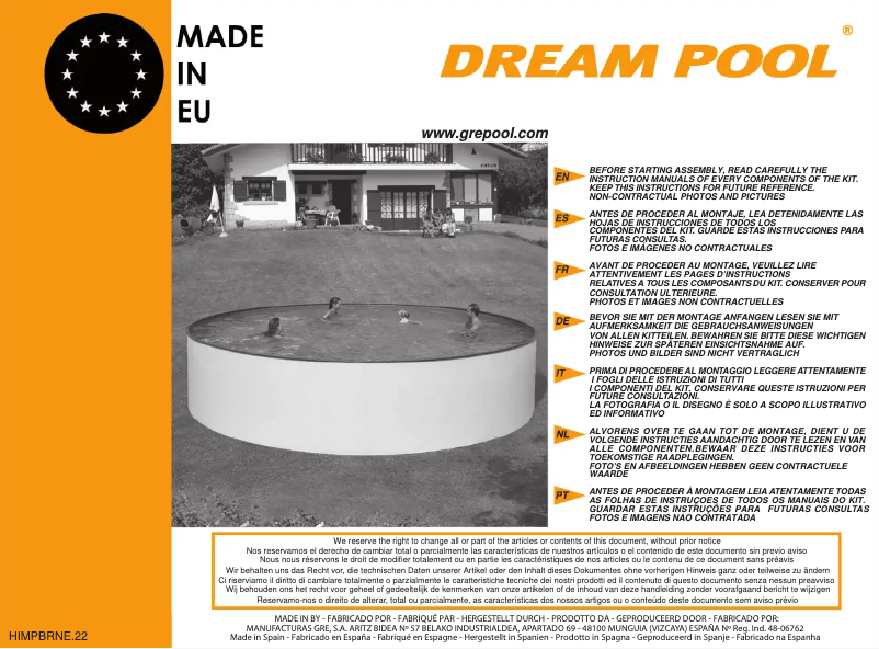 First page image of the manual for K4500NE