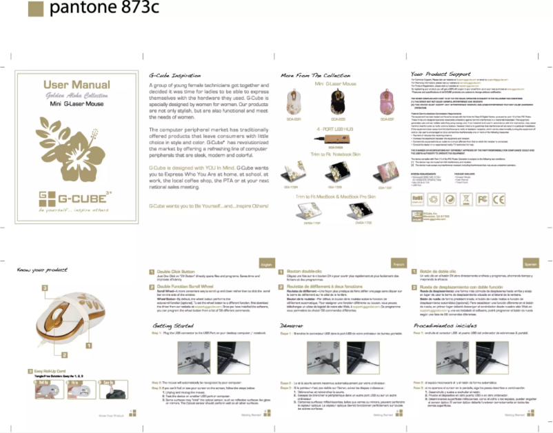 Page 1 of the manual User Manual G-Cube Aloha Splash GOA-6S