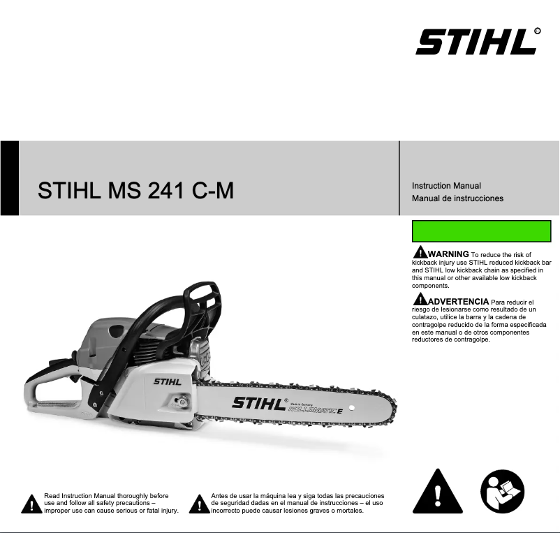 Page 1 of the manual User Manual Stihl MS 241 C-M