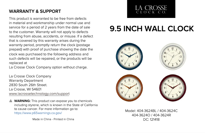 First page image of the manual for 404-3624O