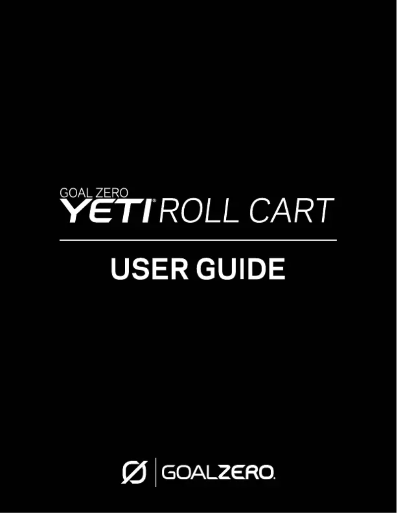 First page image of the manual for Yeti Roll Cart