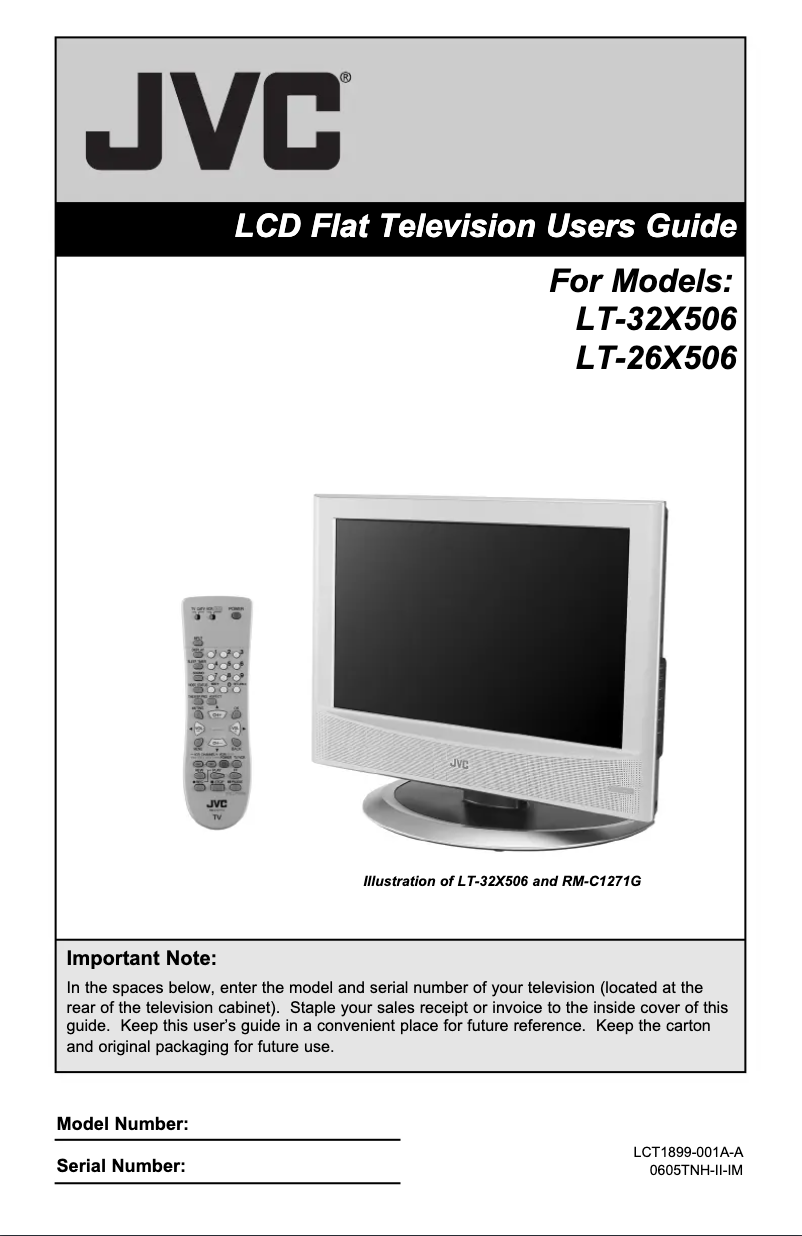 Page 1 of the manual User Manual JVC LT-26X506