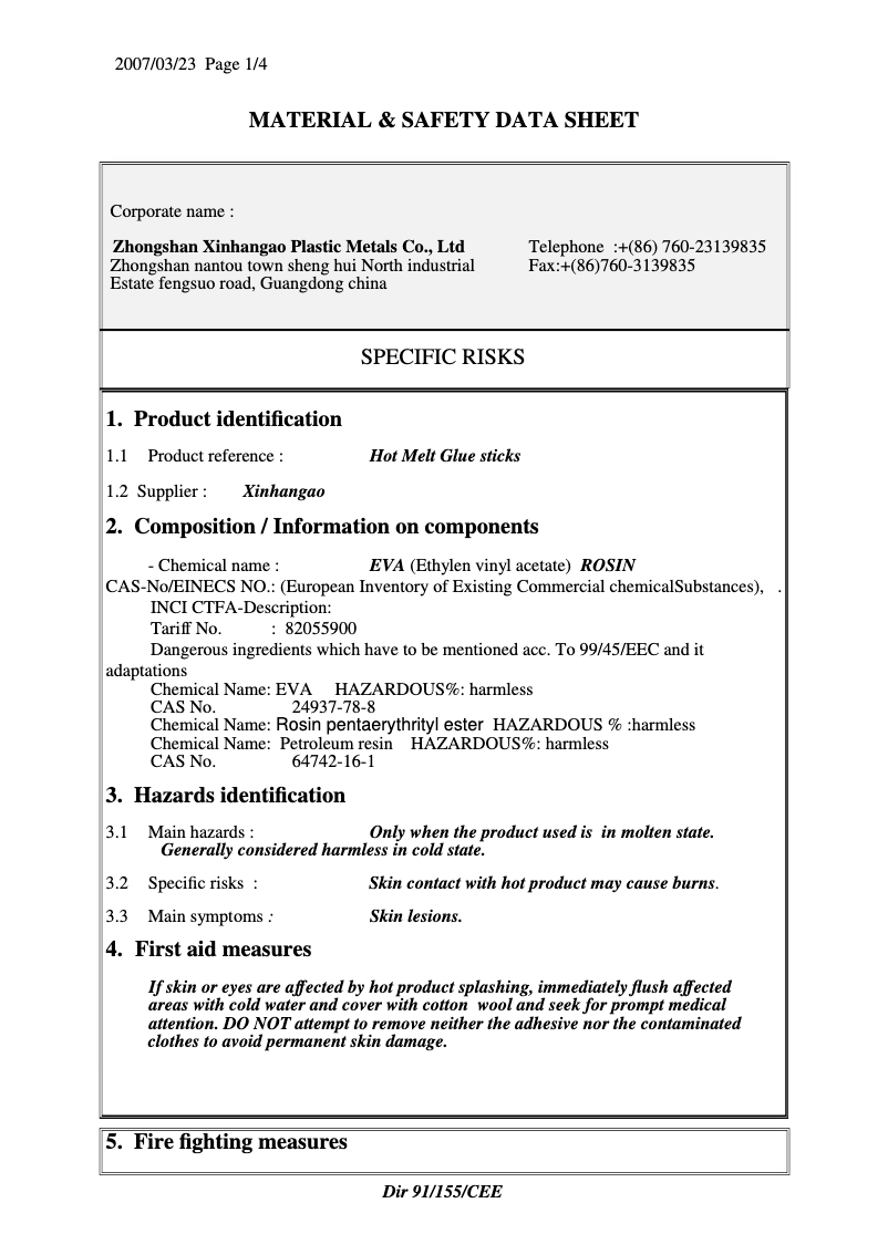 Page 1 of the manual Safety Instructions Cocraft HG 80