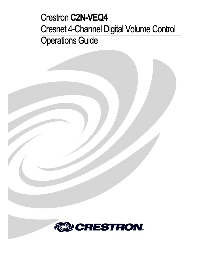 First page image of the manual for C2N-VEQ4