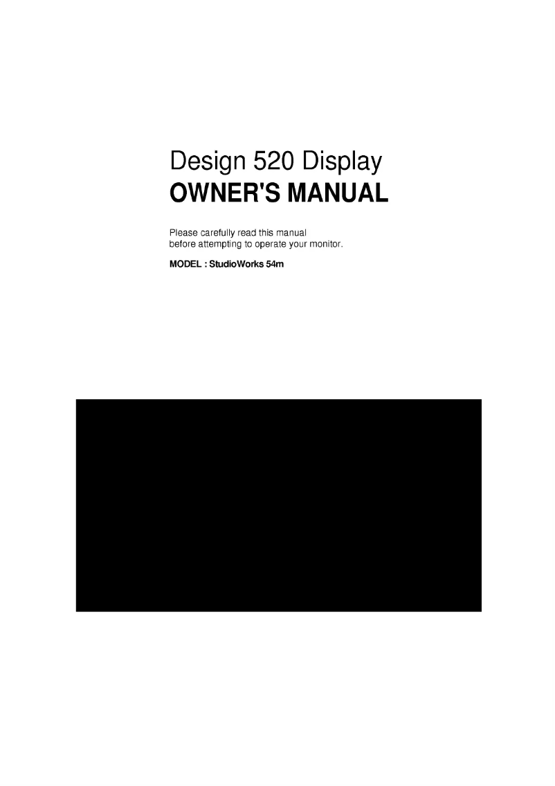 Page 1 of the manual User Manual LG CM520