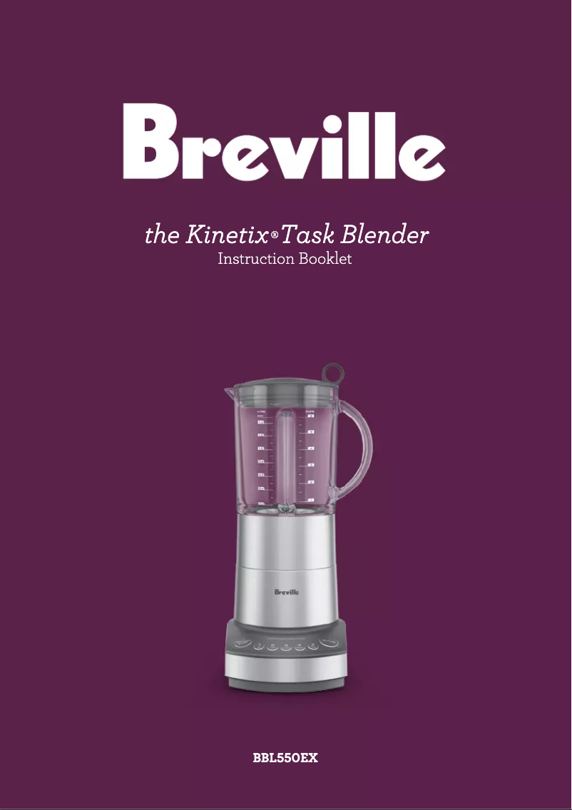 Page 1 of the manual User Manual Breville Ikon 550 BBL550