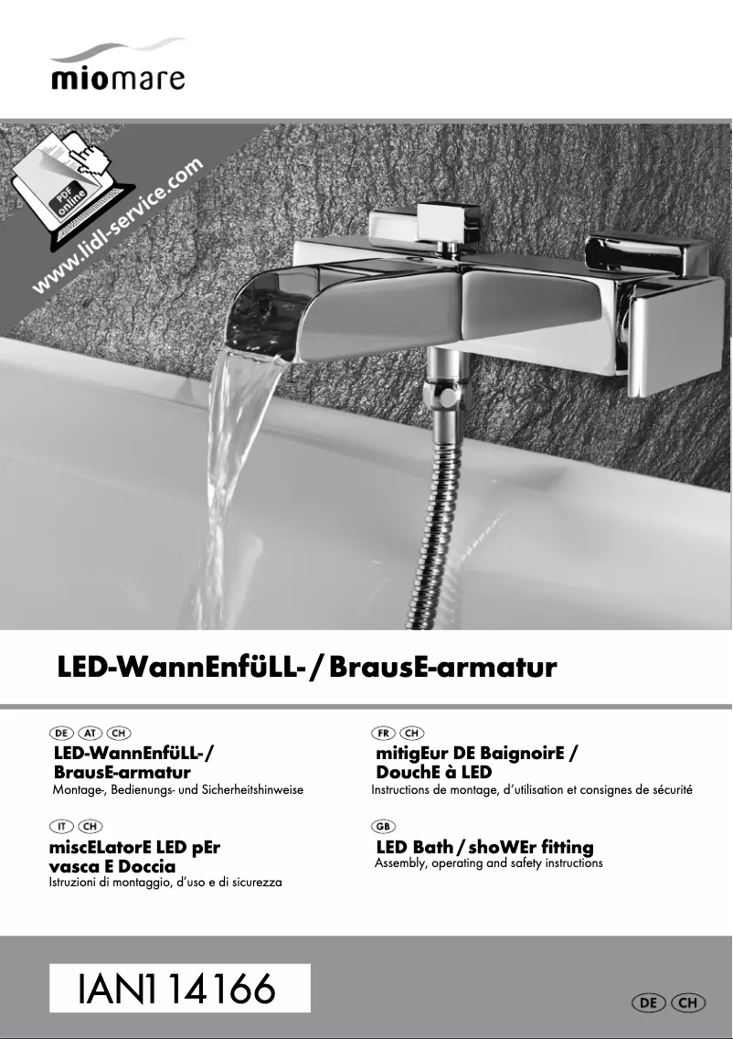 First page image of the manual for IAN 114166