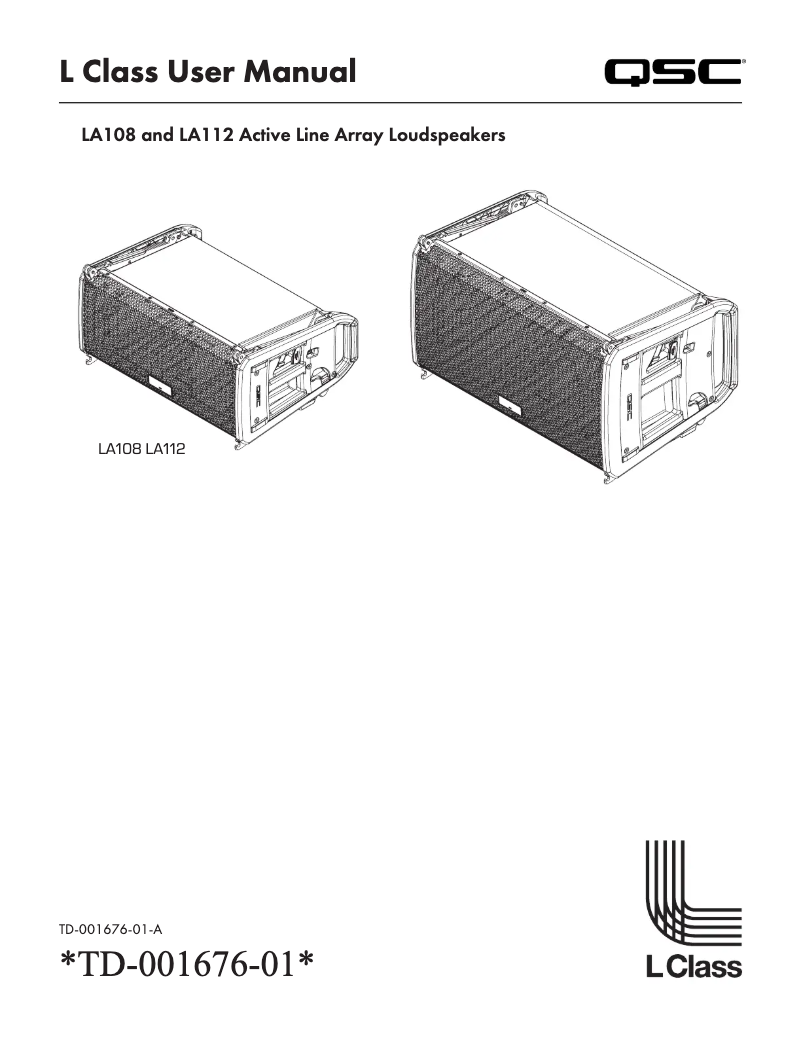 First page image of the manual for LA108