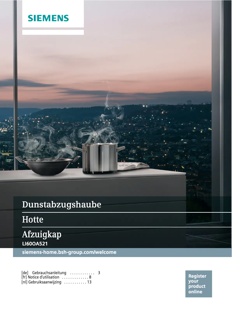 First page image of the manual for LI60OA521