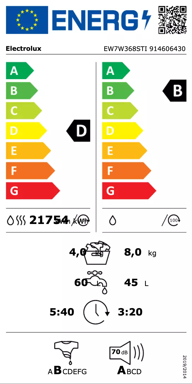 First page image of the manual for EW7W368STI