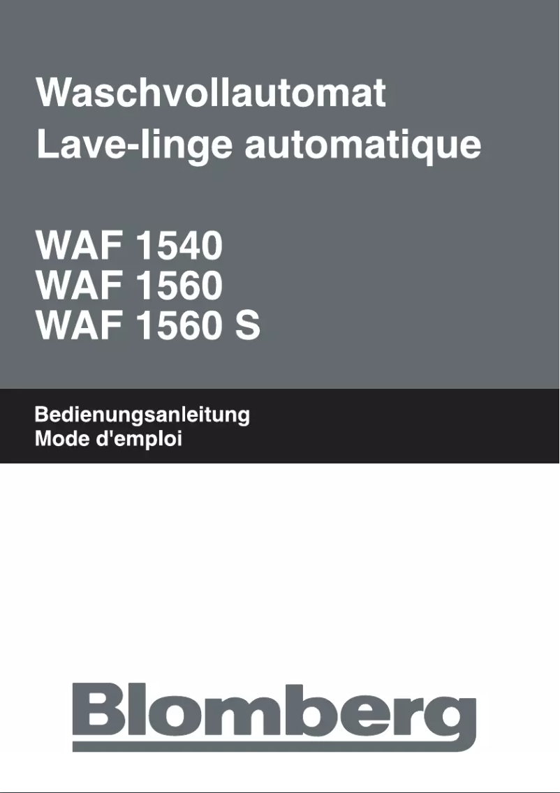 First page image of the manual for WAF1540