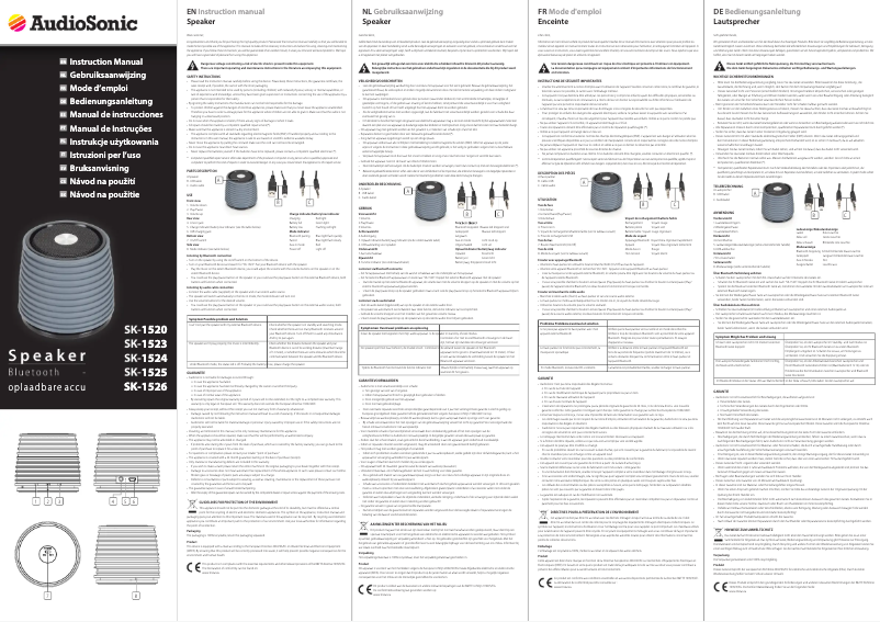 First page image of the manual for SK-1523