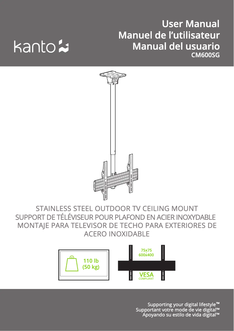 Page 1 of the manual User Manual Kanto CM600SG