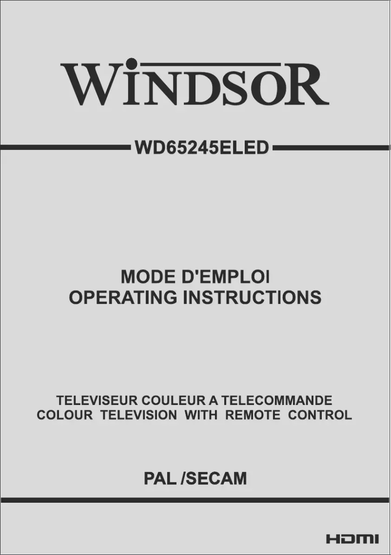 First page image of the manual for WD65245ELED