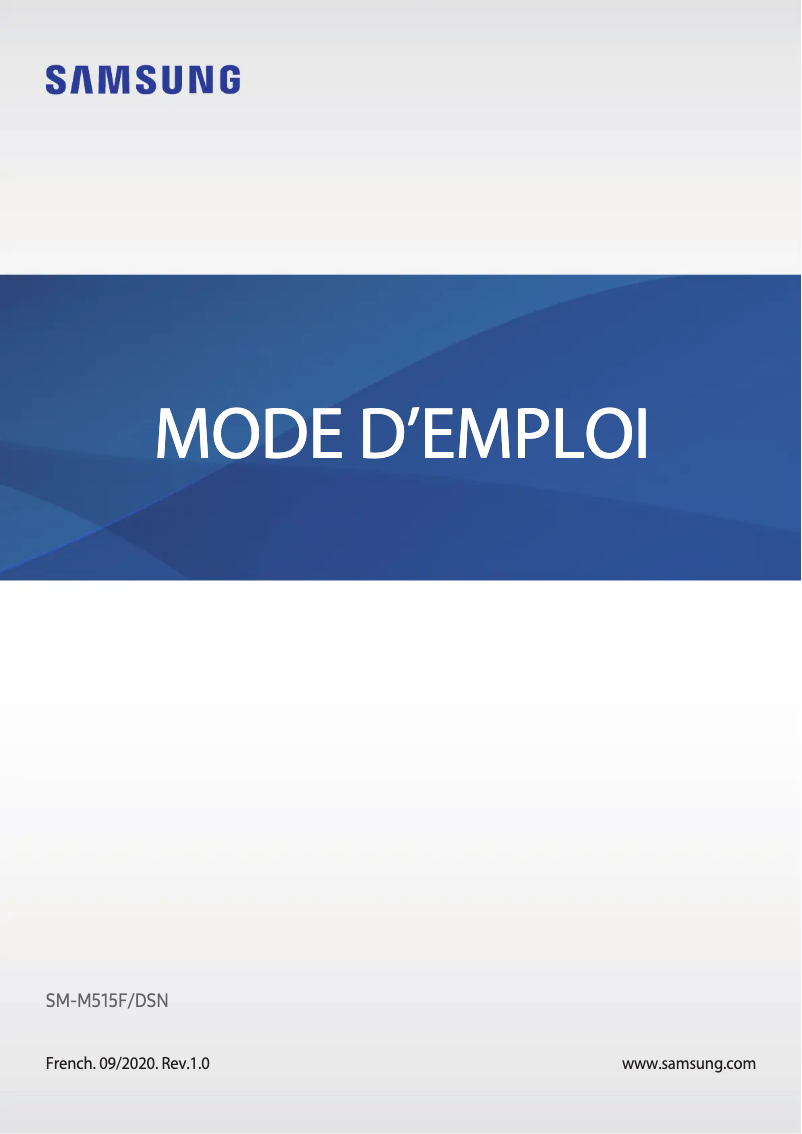 First page image of the manual for Galaxy M51