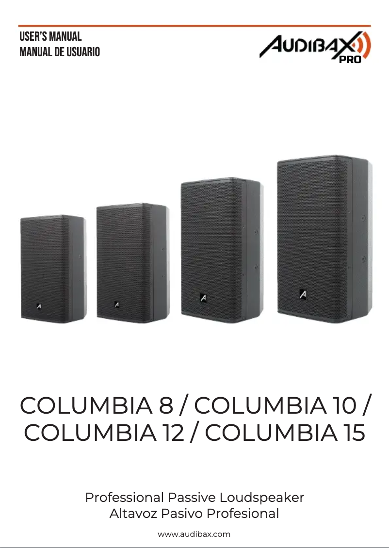 Page 1 of the manual User Manual Audibax Columbia 12