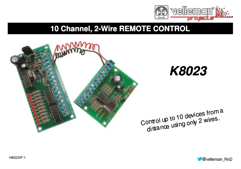 First page image of the manual for K8023