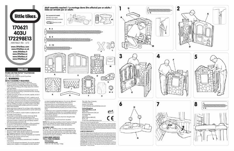 Image de la première page du manuel de l'appareil Picnic on the Patio 172298E13