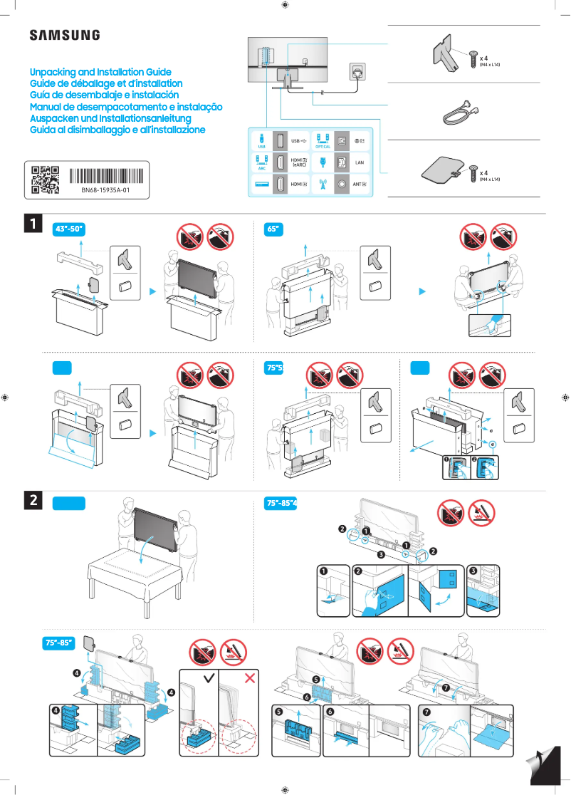 Page 1 of the manual User Manual Samsung QN43QN90CAK