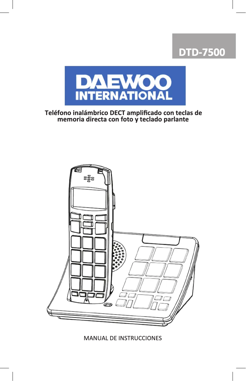 First page image of the manual for DTD-7500