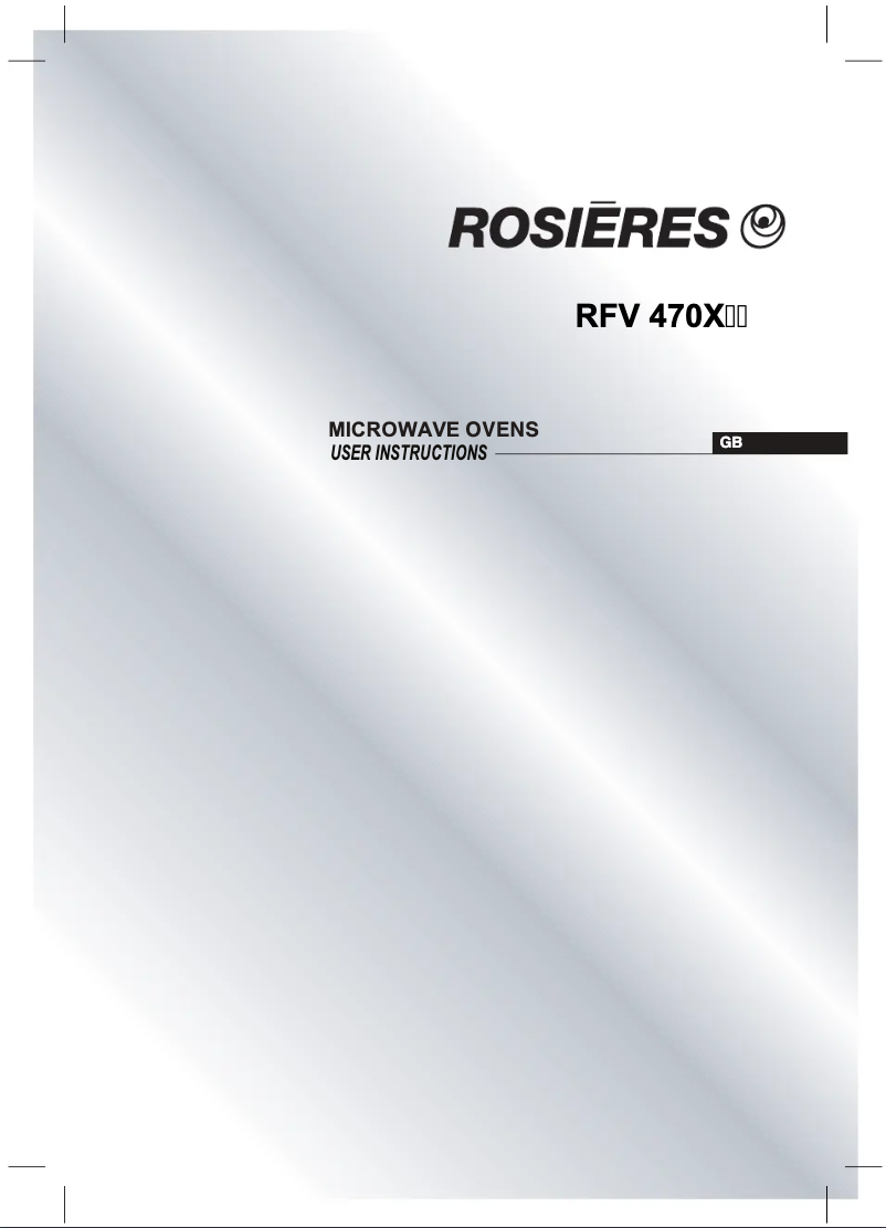 First page image of the manual for RFV 470X