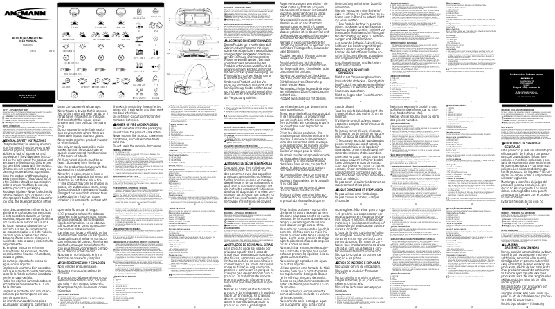 Page 1 of the manual User Manual Ansmann HD800RS