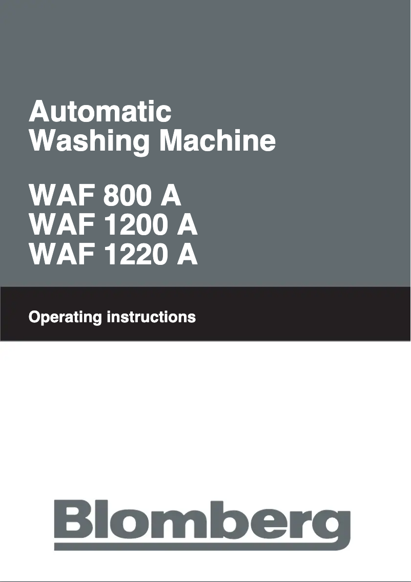 First page image of the manual for WAF 800 A