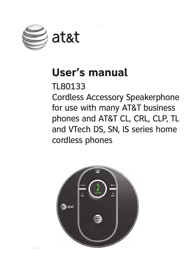 First page image of the manual for TL80133