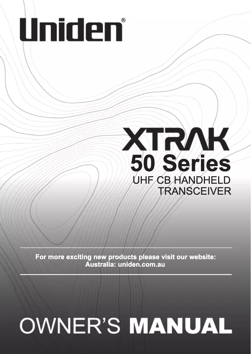 First page image of the manual for XTRAK 50 Pro