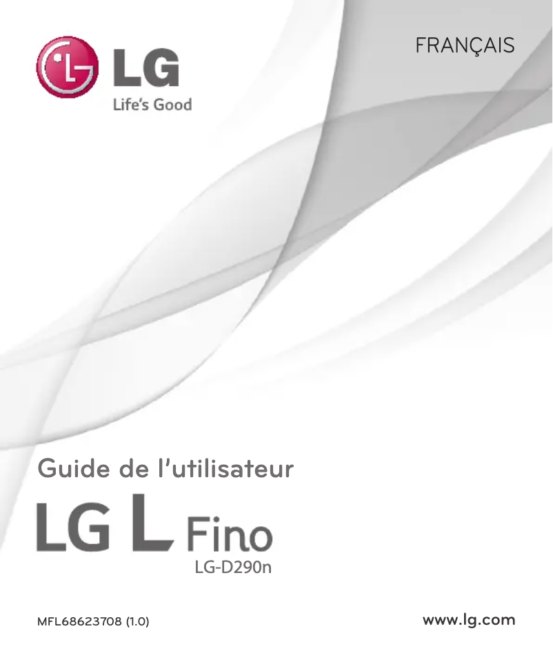 Page 1 de la notice Manuel utilisateur LG L Fino D290N