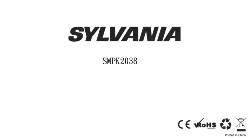 First page image of the manual for SMPK2038