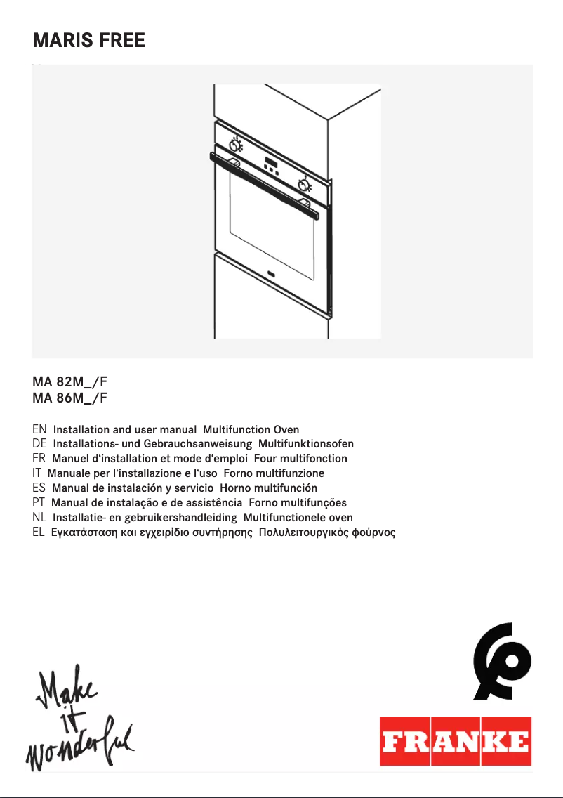 Image de la première page du manuel de l'appareil MA 86 M SR/F