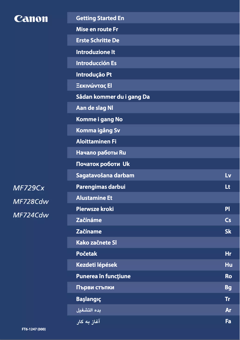 Page 1 of the manual User Manual Canon i-SENSYS MF728Cdw