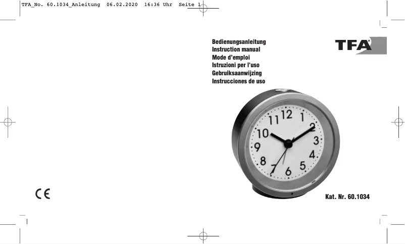 First page image of the manual for 60.1034.04