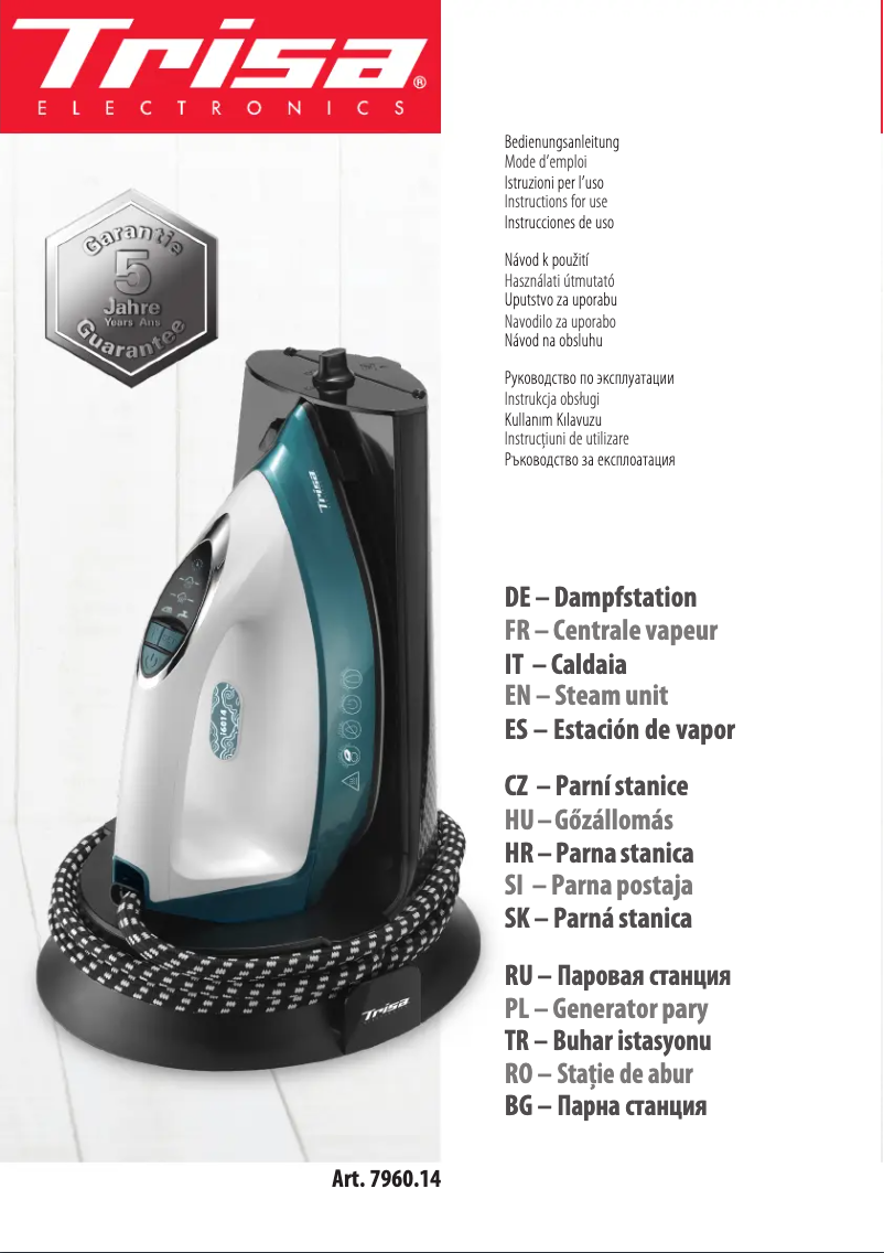 Page 1 of the manual User Manual Trisa Comfort Steam i6014