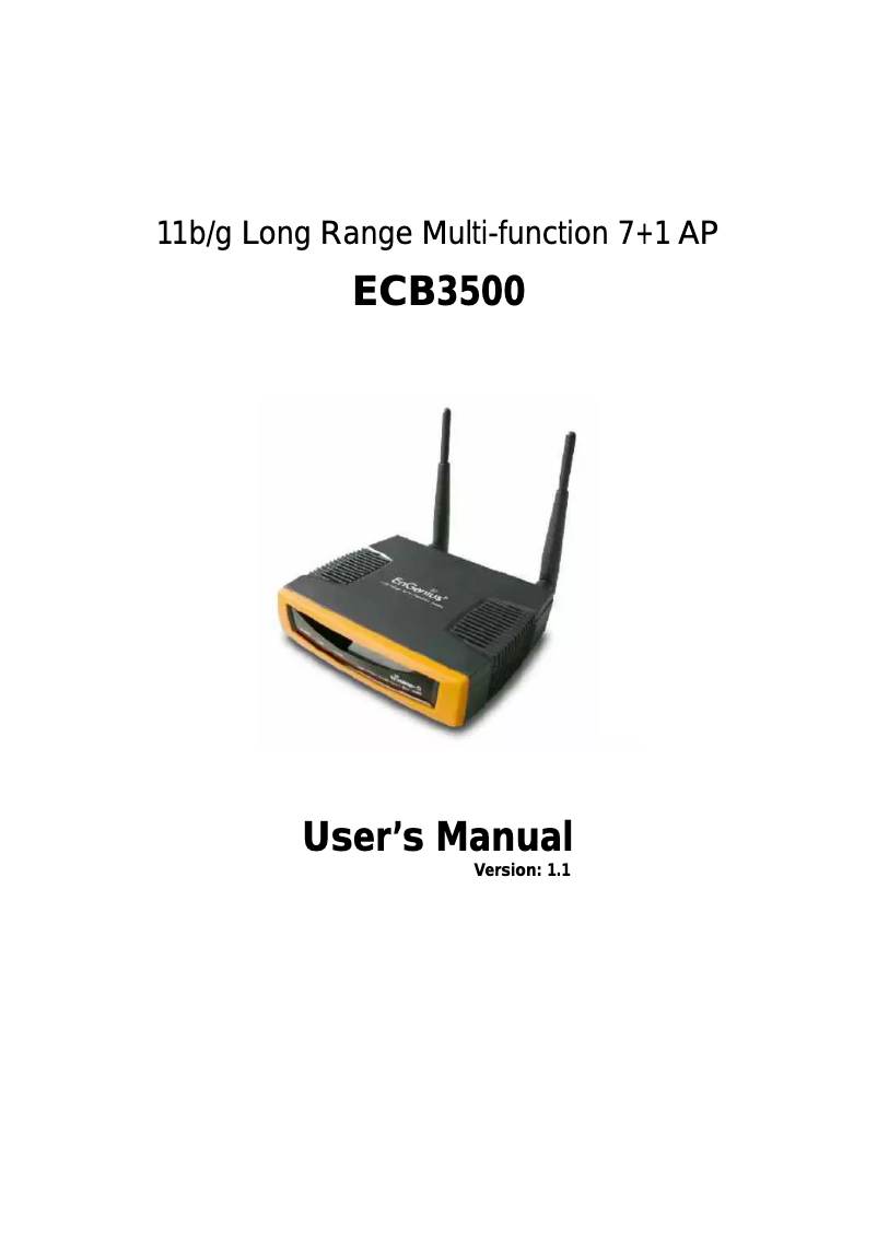 Page 1 of the manual User Manual EnGenius ECB3500