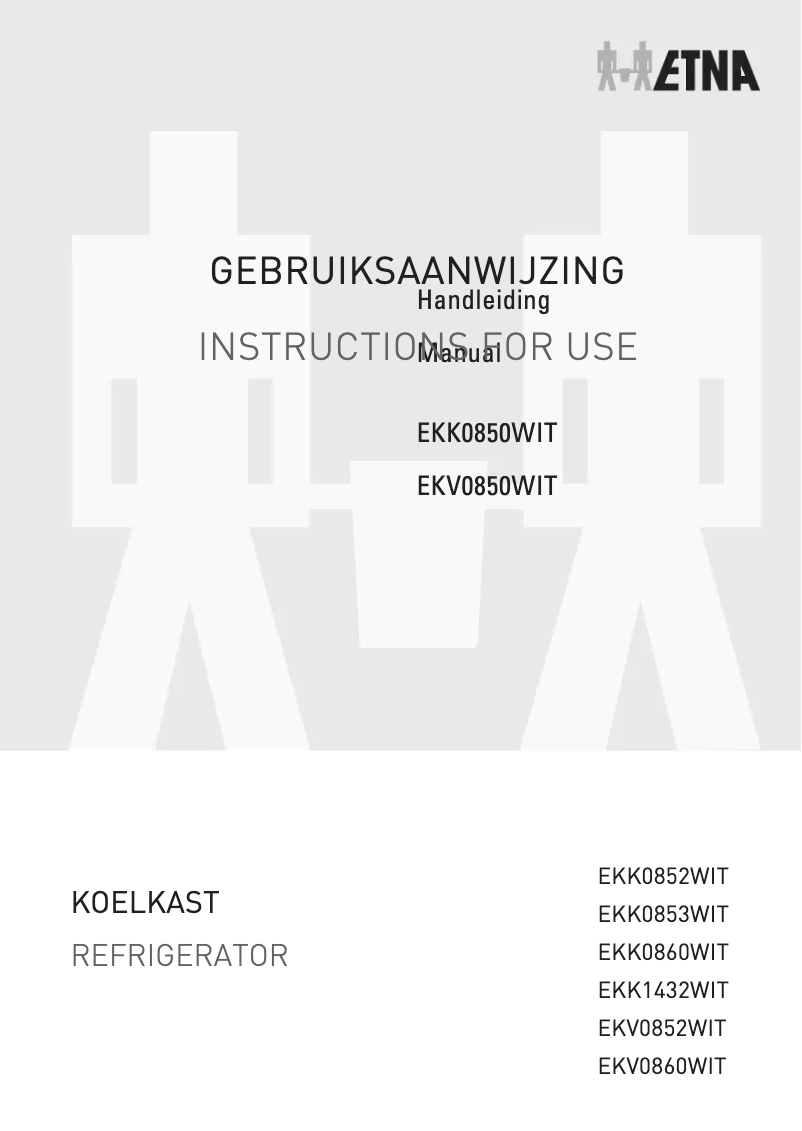 First page image of the manual for EKK0860