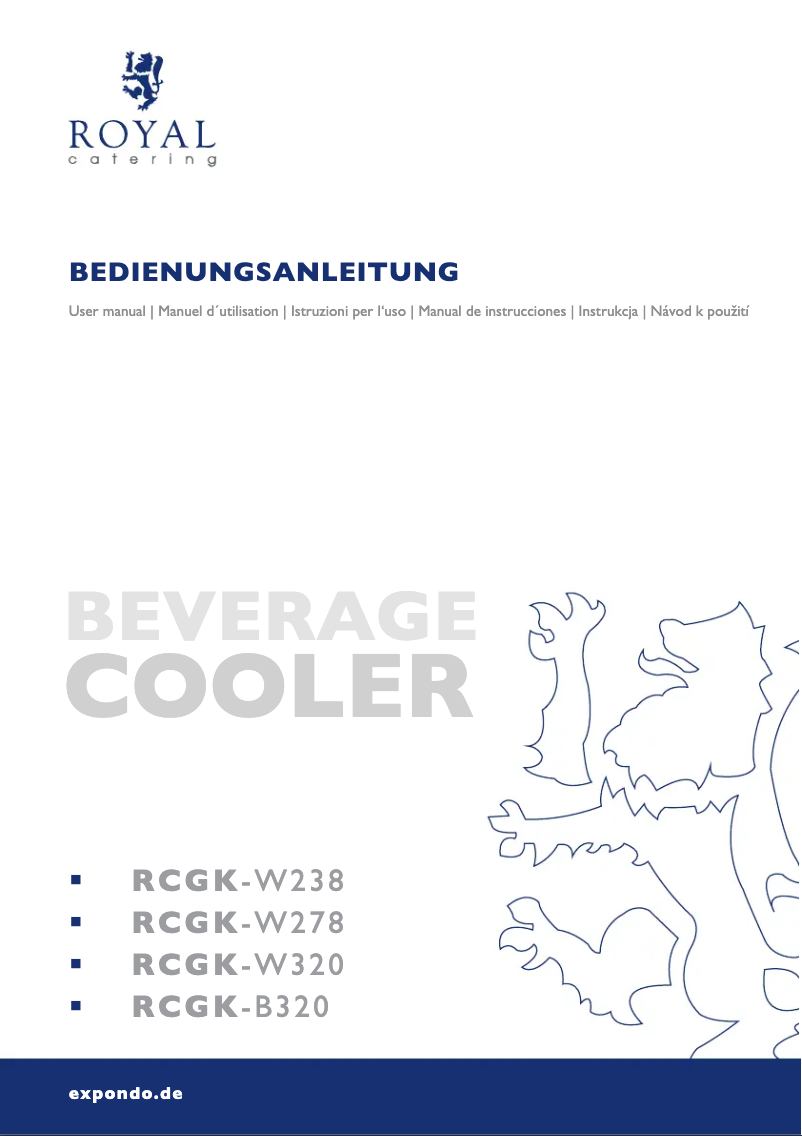 Page 1 of the manual User Manual Royal Catering RCGK-W278