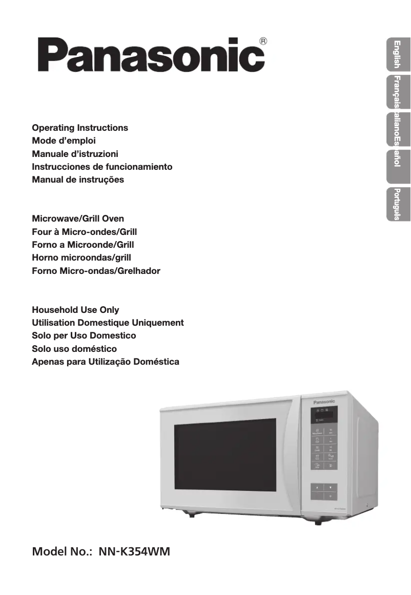 First page image of the manual for NN-K354