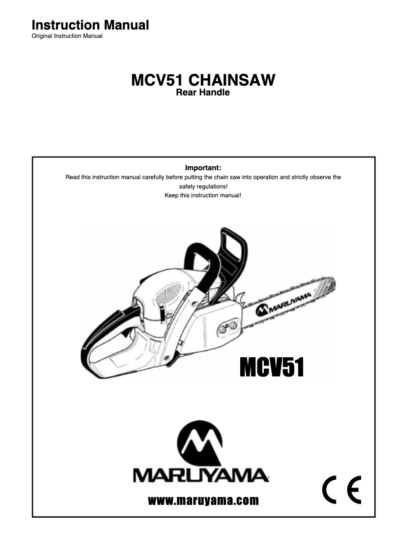 Page 1 of the manual User Manual Maruyama MCV51