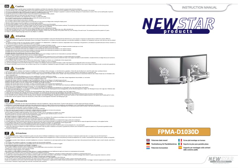 First page image of the manual for FPMA-D1030D