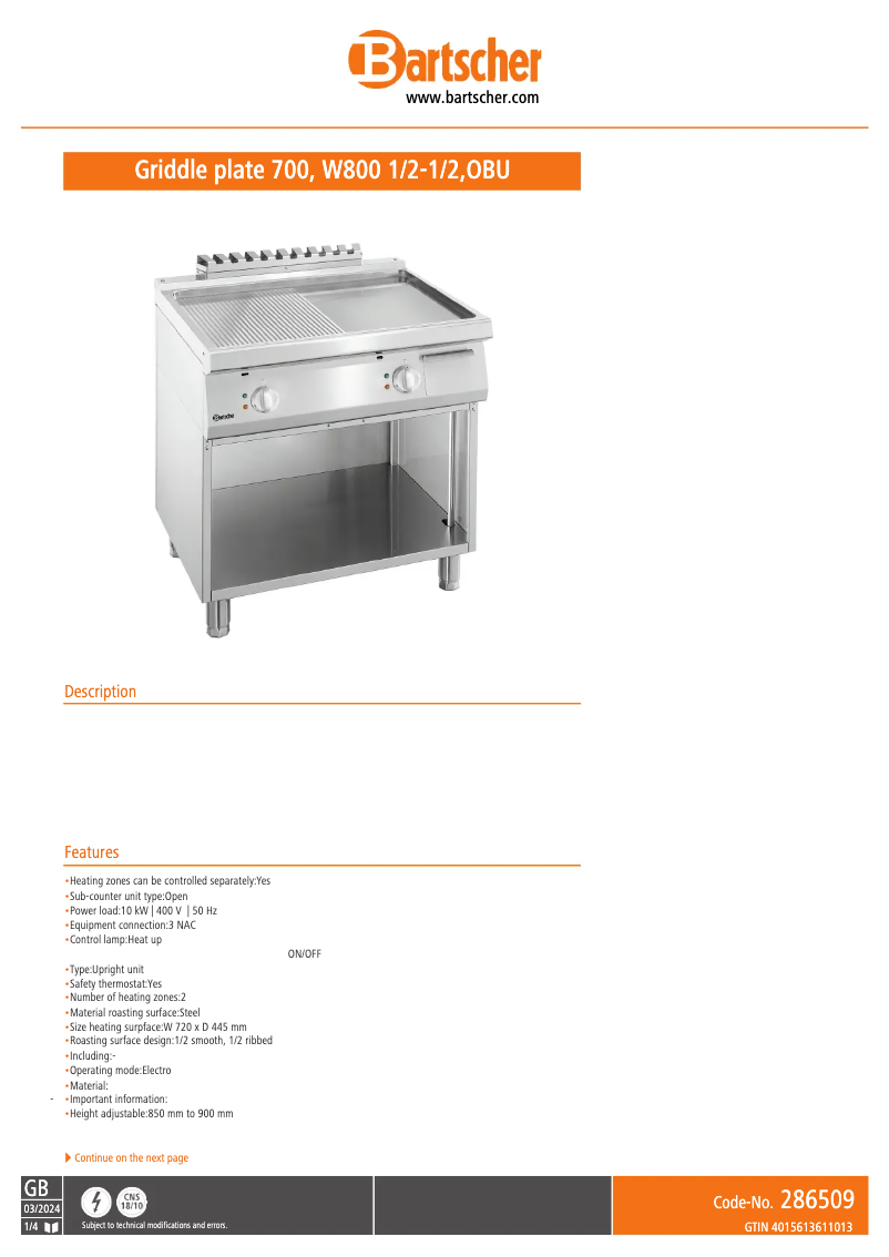 First page image of the manual for 286509